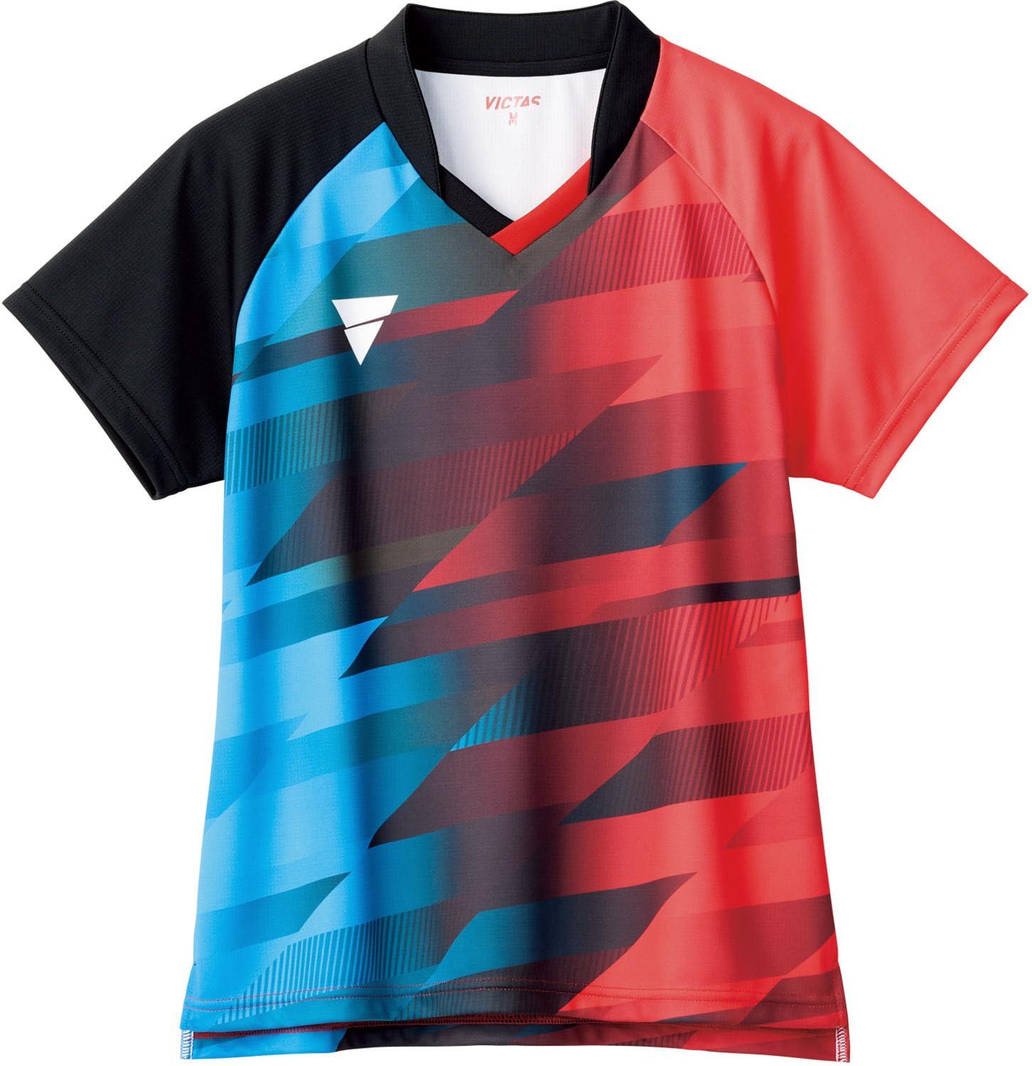[VICTUS] Table Tennis Ladies Game Shirt V-LGS401 J.T.T.A. (Japan Table Tennis Association) Official Sweat-Wicking Quick-Dry 512402 Red (9000) 2XS