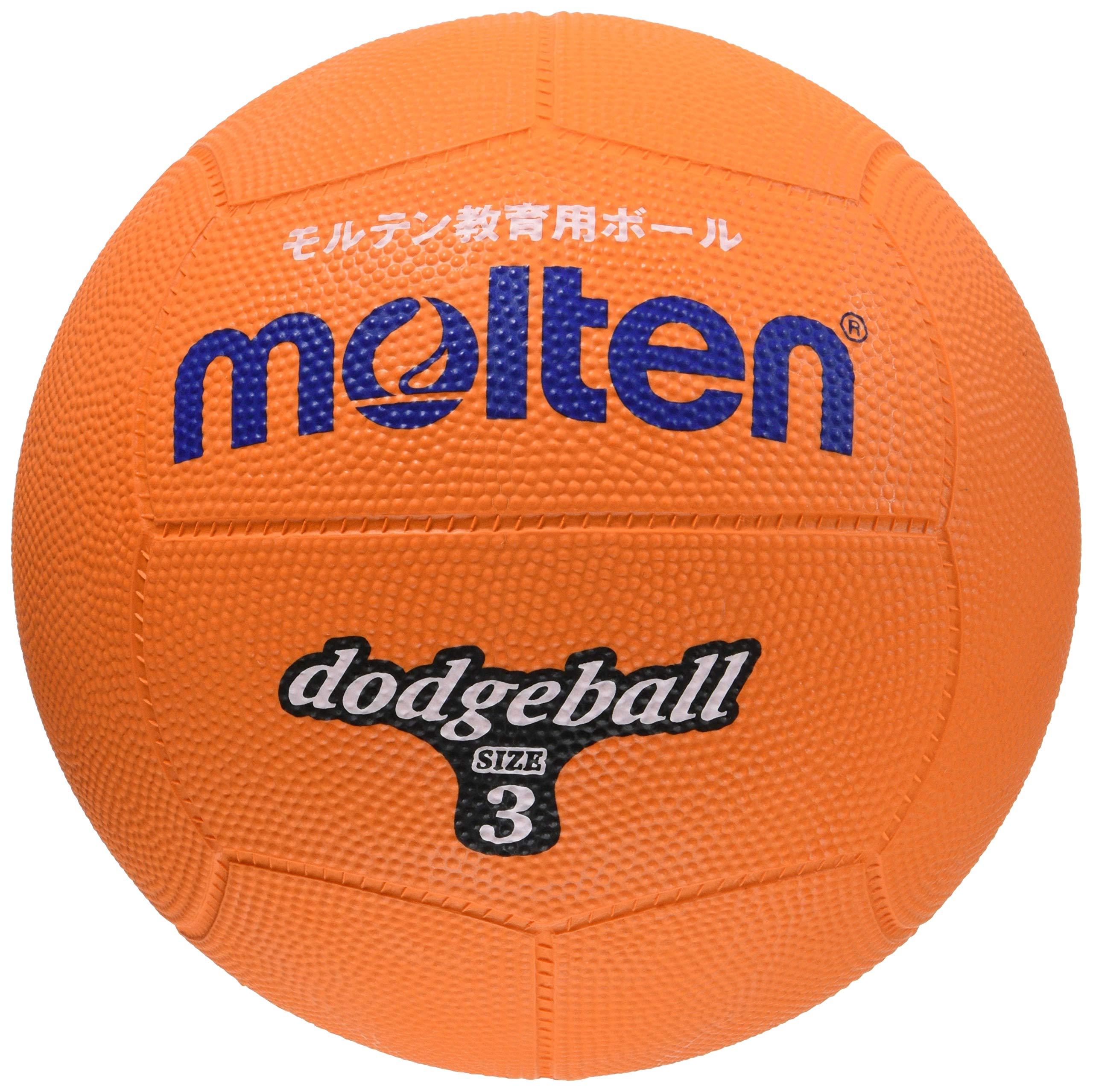 Molten Dodgeball Rubber Size 3 Ball Orange D3OR