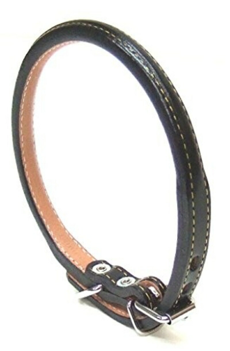 ONS ON Rolled Collar #4 Black (Medium Dogs)
