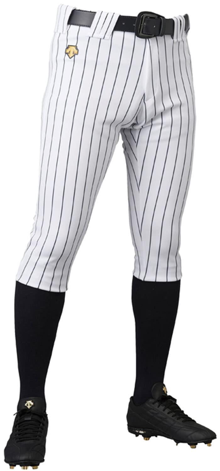 [Descente] Baseball Uniform Pants Short Fit Pants DB-7014PB Men's S White × Black