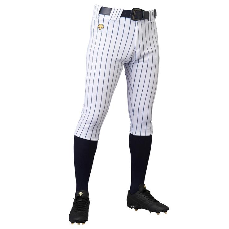 [Descente] Baseball Uniform Pants Short Fit Pants DB-7014PB Men's S White × Navy