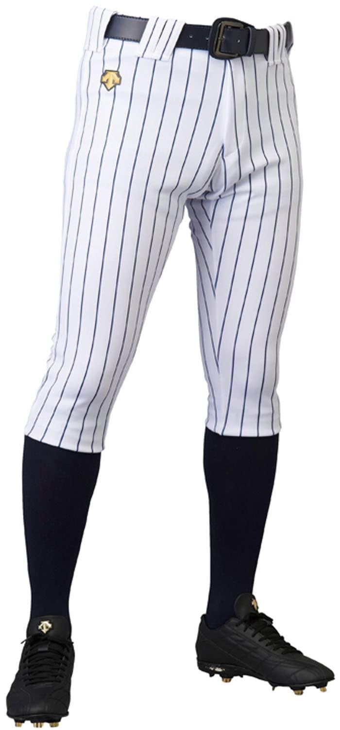 [Descente] Baseball Uniform Pants Short Fit Pants DB-7014PB Men's S White × Navy