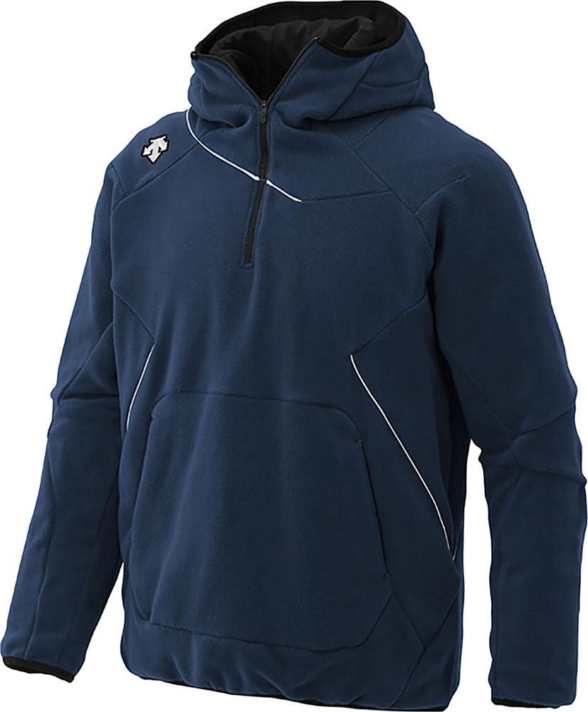 DESCENTE Baseball Fleece Hoodie Fleece Jacket DBX-2360C Men's D Navy × Silver