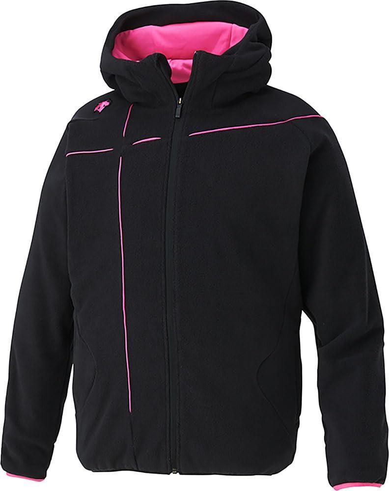 DESCENTE Baseball Fleece Hoodie Fleece Jacket DBX-2660C Men's Black × Pink