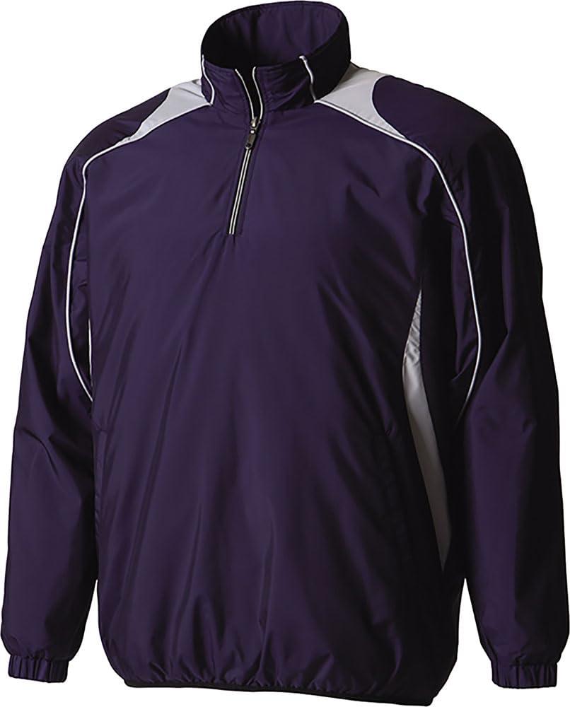 [Descente] Baseball Jumper Half-Zip Long-Sleeve Pullover Coat STD-425B Men's D Navy