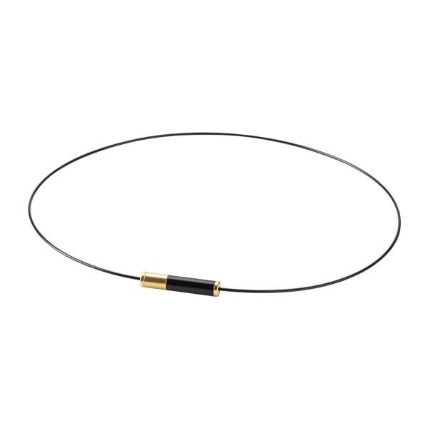 phiten RAKUWA Necklace Wire EXTREME Geometry Black/Gold 43cm