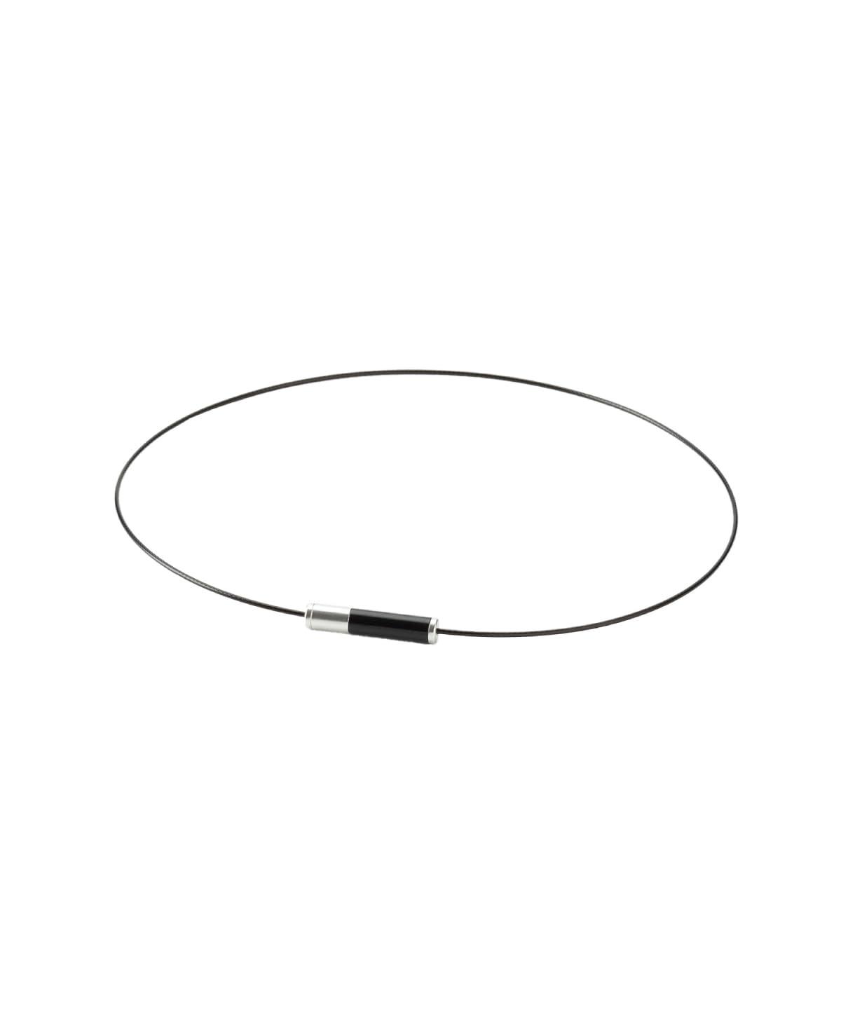 phiten RAKUWA Necklace Wire EXTREME Geometry Black/Silver 43cm