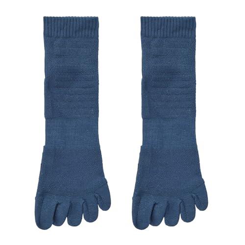 Phiten Sports Socks 5-Toe Type Ankle Length 2-Pair Set Unisex Foot Arch Support Mesh Structure for Ventilation Shock Absorption Design 3 Sizes, 3 Colors Available Running Marathon Volleyball Tennis Badminton