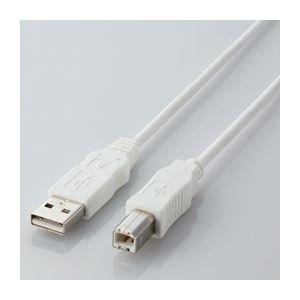 ELECOM USB Cable  USB 2.0 (USB Type-A Male to USB Type-B Male) RoHS Compliant 3m White USB2-ECO30WH