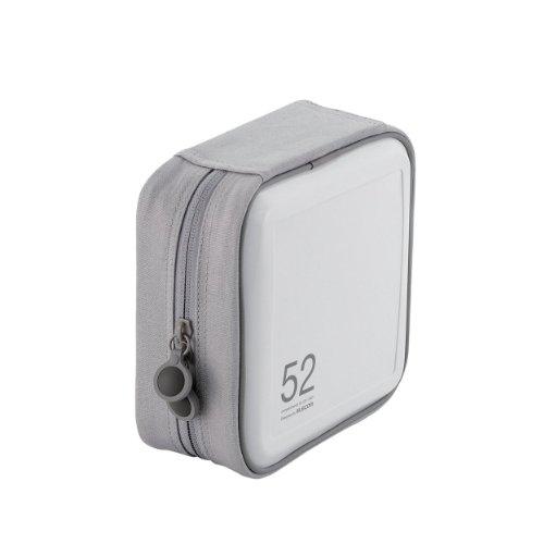 ELECOM DVD/CD Case Semi-Hard with Zipper 52-Disc Capacity White CCD-H52WH
