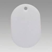 Number Tag Plain Small White