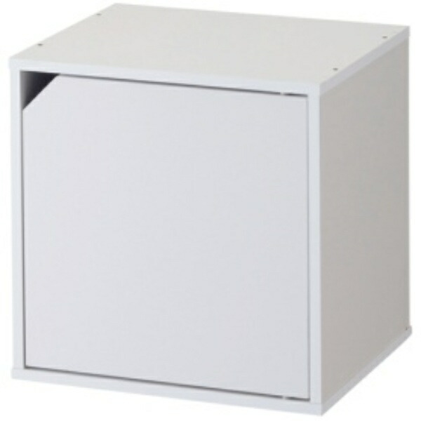 Fujiboeki Cube Box with Door Width 34.5 × Depth 29.5 × Height 34.5 cm White Storage Color Box Mix and Match 81907
