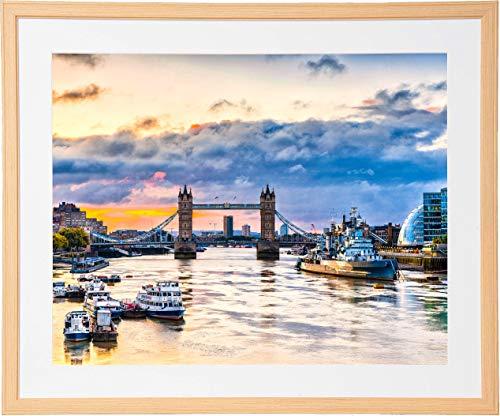Kenko Picture Frame Cosmos Full-Size Wooden Frame with Front Acrylic Panel Natural MCM-Z-NA