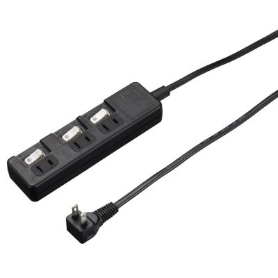 YAZAWA Surge Protector with 3 Outlets, 3m Power Strip, Black H8KS333BK