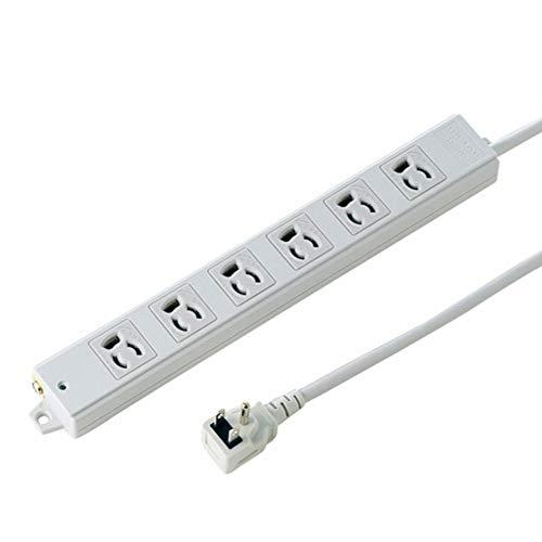 Sanwa Supply Construction Site Tap 3P Non-Removable, L-Shaped Plug, Magnet, 6 Outlets, 5m TAP-K6L-5