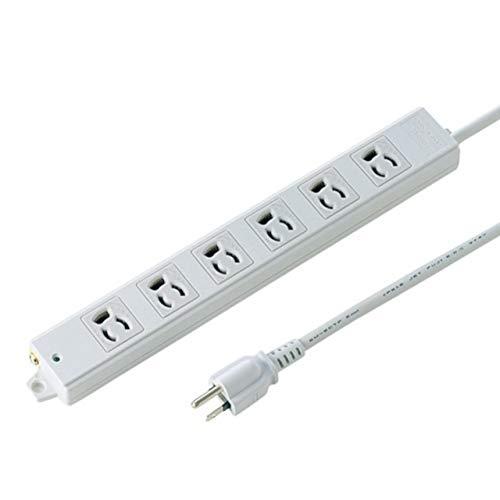 Sanwa Supply Construction Site Tap 3P Non-Removable Magnet, 6 Outlets, 3m TAP-KE6-3