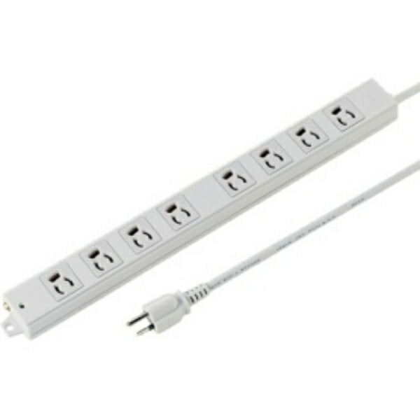 Sanwa Supply Construction Site Tap (3P, 8 Outlets, 5m) TAP-KS8-5 Gray