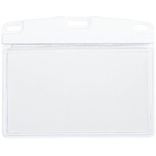Open Kogyo Name Tag Case, Rigid Soft, Horizontal, Business Card Size, 10 Sheets, White NX-100-WH