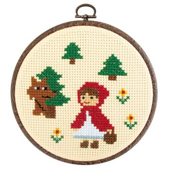Olimpas Silk Embroidery Kit Hoop/Little Red Riding Hood・7337