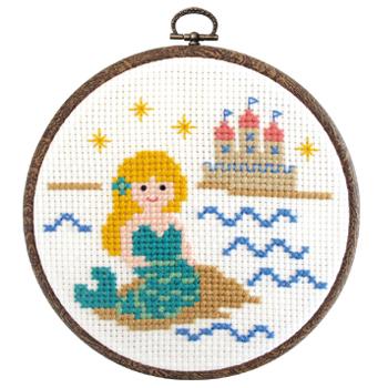 Olimpas Silk Embroidery Kit Hoop/The Little Mermaid・7340