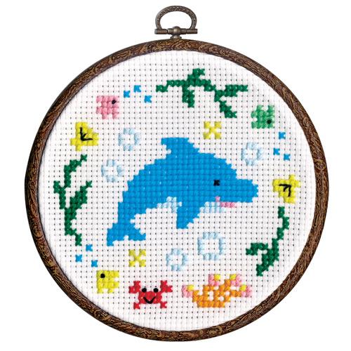 Olimpas Silk Embroidery Kit Dolphin No.7418