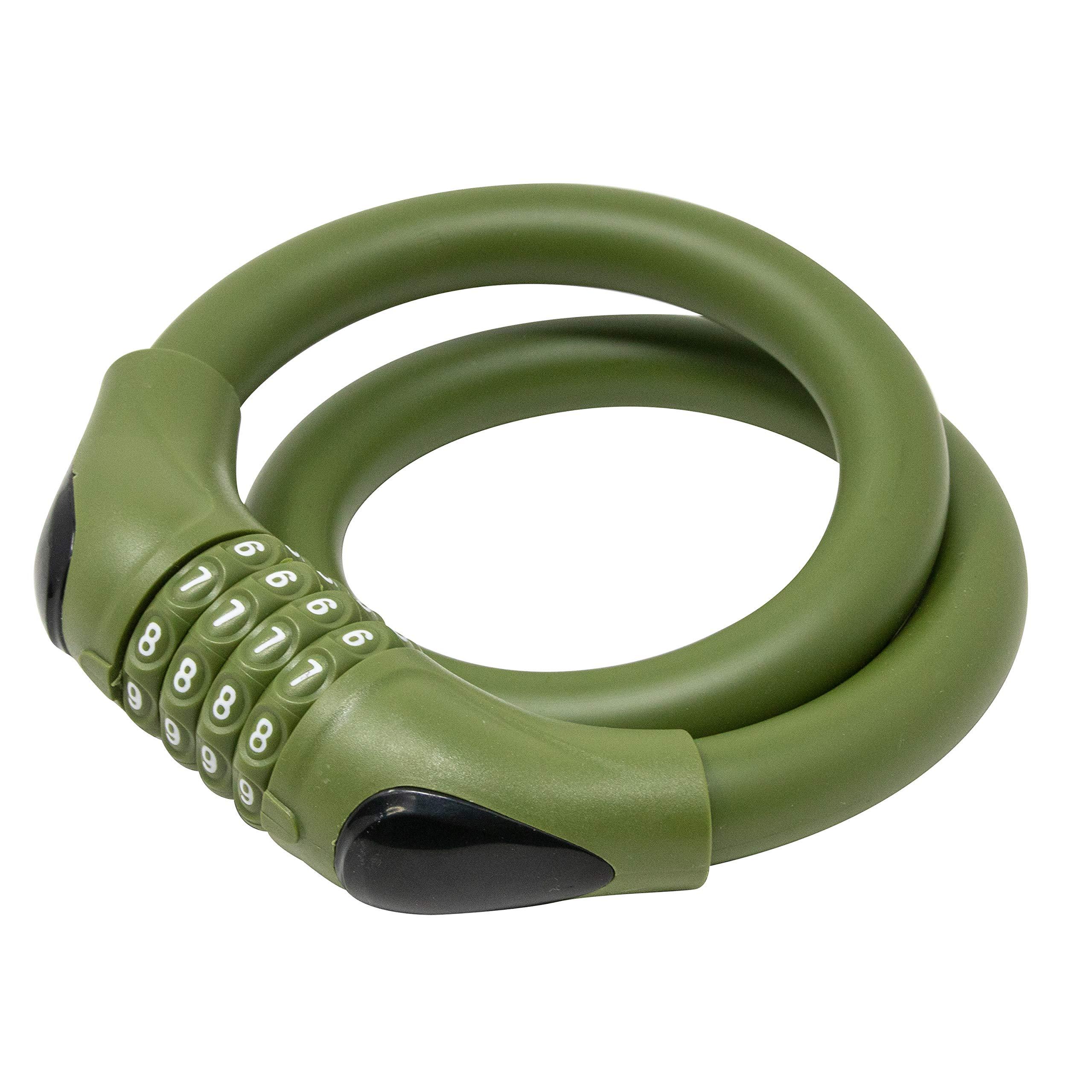 Sagisaka Extra-Thick Dial Lock Wire Lock Khaki Thickness φ18 × Length 600mm 608-02031/43989