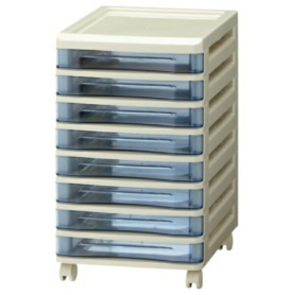 Yamada Chemical Stack Chest B4 Ultra-Shallow 8-Tier Dark Blue B4-SS8 1 unit