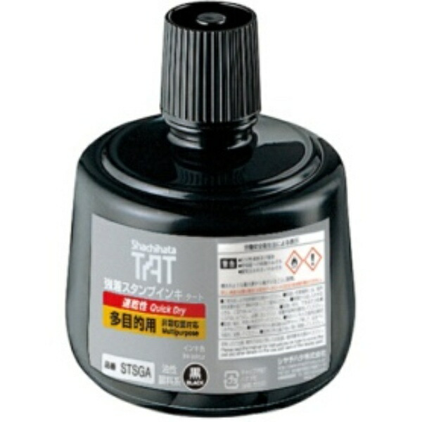 Shachihata Strong-Adhesion Stamp Ink Tart (Quick-Drying Multi-Purpose) Large Bottle 330ml Black STSGA-3-K 1 piece