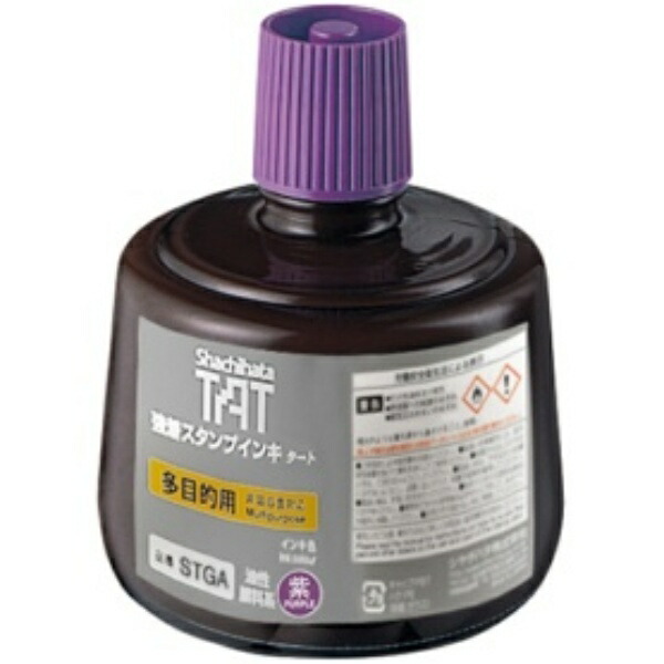 Shachihata Strong Adhesion Stamp Ink Tart (Multi-Purpose) Large Bottle 330ml Purple STGA-3-V 1 piece