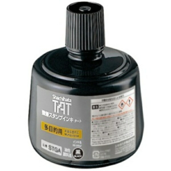 Shachihata Strong Adhesion Stamp Ink Tart (Multi-Purpose) Large Bottle 330ml Black STGA-3-K 1 piece