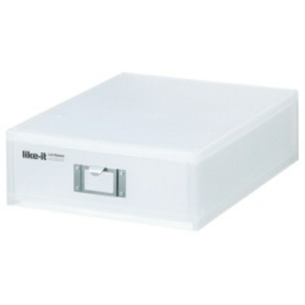 Like-it Storage Case A4 Drawer Document Case Vertical 1-Tier Approx. Width 26 x Depth 35 x Height 9.8 cm White (Semi-Transparent) Made in Japan MX-50 Series Cumulative Sales Exceed 10 Million Units File Unit Document Storage Box Stationery Storage Desktop Storage Tool Storage Packaging Materials