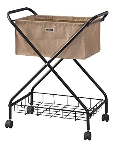 Higashitani Faure Folding Basket Wagon MIP-83BE W52.5×D35×H66 Beige