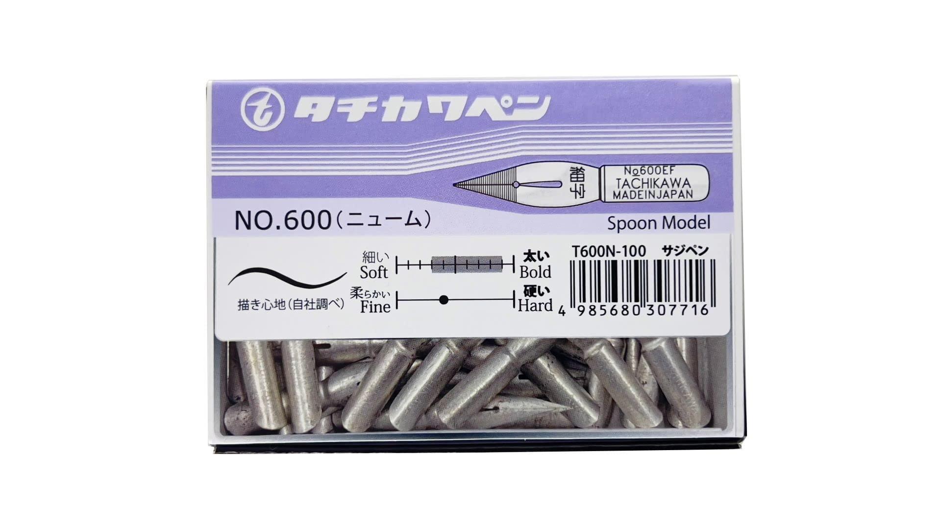 Tachikawa Pin Manufacturing Co., Ltd. Tachikawa Nib T600 Saji Penium 100-Pack T600N100