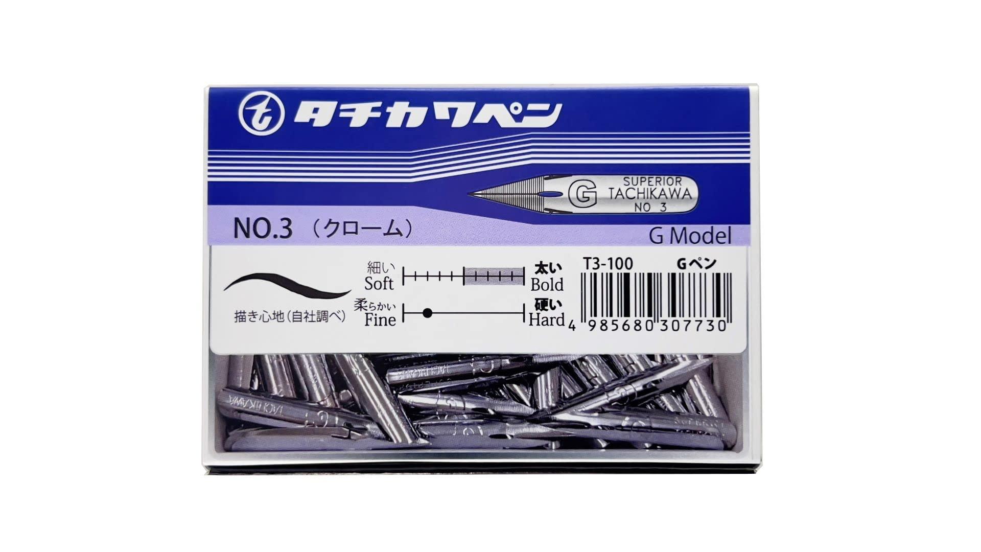 Tachikawa Pin Manufacturing Co., Ltd. Tachikawa Pen Nibs T3G Pen Nibs, 100-Pack T3100