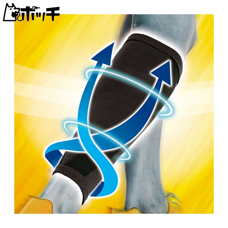 D&M Asmedi Calf Supporters for Calves 1 Pair (Left/Right Compatible) Made in Japan Black One Size Fits All 109714 Level 4 Sleeve Type N Fixed Support Stretch Compression