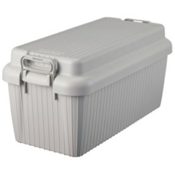 Sanka Storage Box Stacking Container Varias Boat Gray L (Width 78 x Depth 39 x Height 38 cm) Stylish Doubles as a Stool Camping Sturdy Made in Japan squ+ VA-LGY