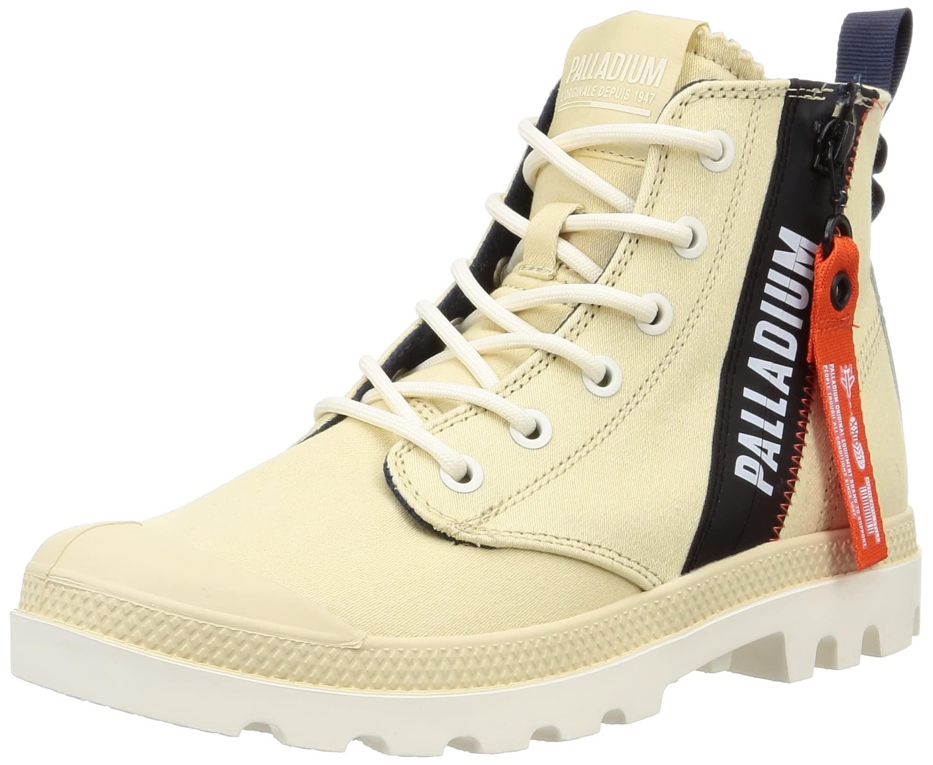 [PALLADIUM] High-Cut Sneakers PAMPA HI OUTZIP OVERLAB with Side Zip SAHARA (217) 28.0 cm