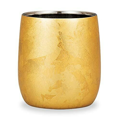 Mitani Yamanaka Lacquerware (Mitani) Shima Lacquerware Double-Wall Tumbler 250ml Gold Leaf Finish Rock Cup Daruma Diameter 7.8cm × Height 8.5cm Made in TSUBAME