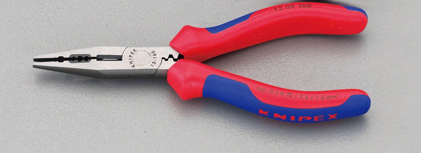 ESCO 160mm Hole-Type Radio Pliers (Grip & Crimping) EA537PD-160
