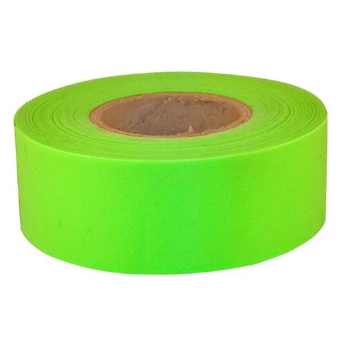 30mm x 45m Weather-Resistant Marking Tape, Fluorescent Lime / 12 Rolls EA983DB-74B 1 Box (12 Rolls)