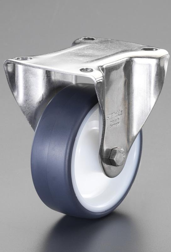 100mm Casters (Fixed Mounting Bracket, Stainless Steel)