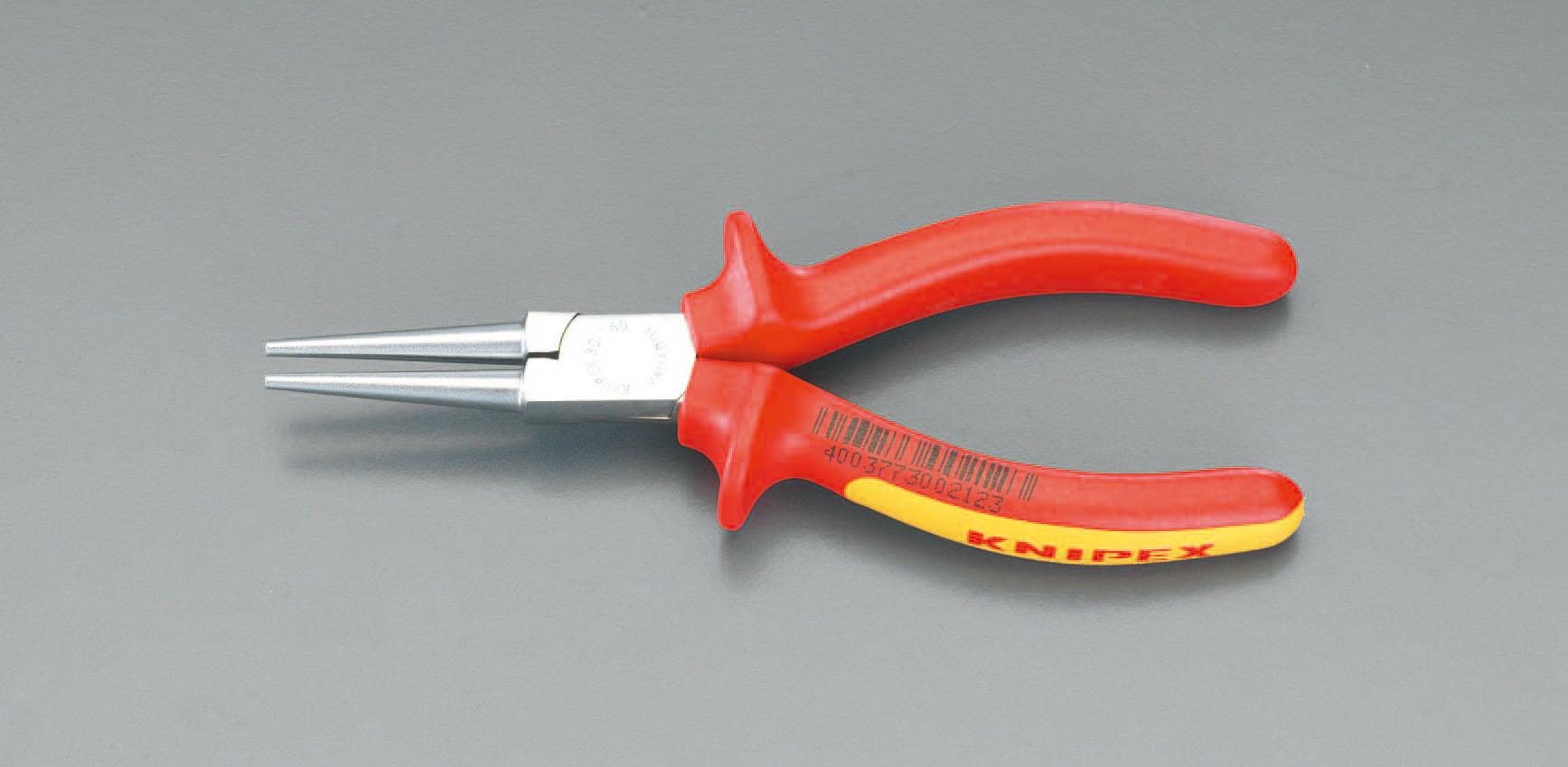 ESCO 160mm Insulated Round Long-Nose Pliers (with Grip) EA537MC-160