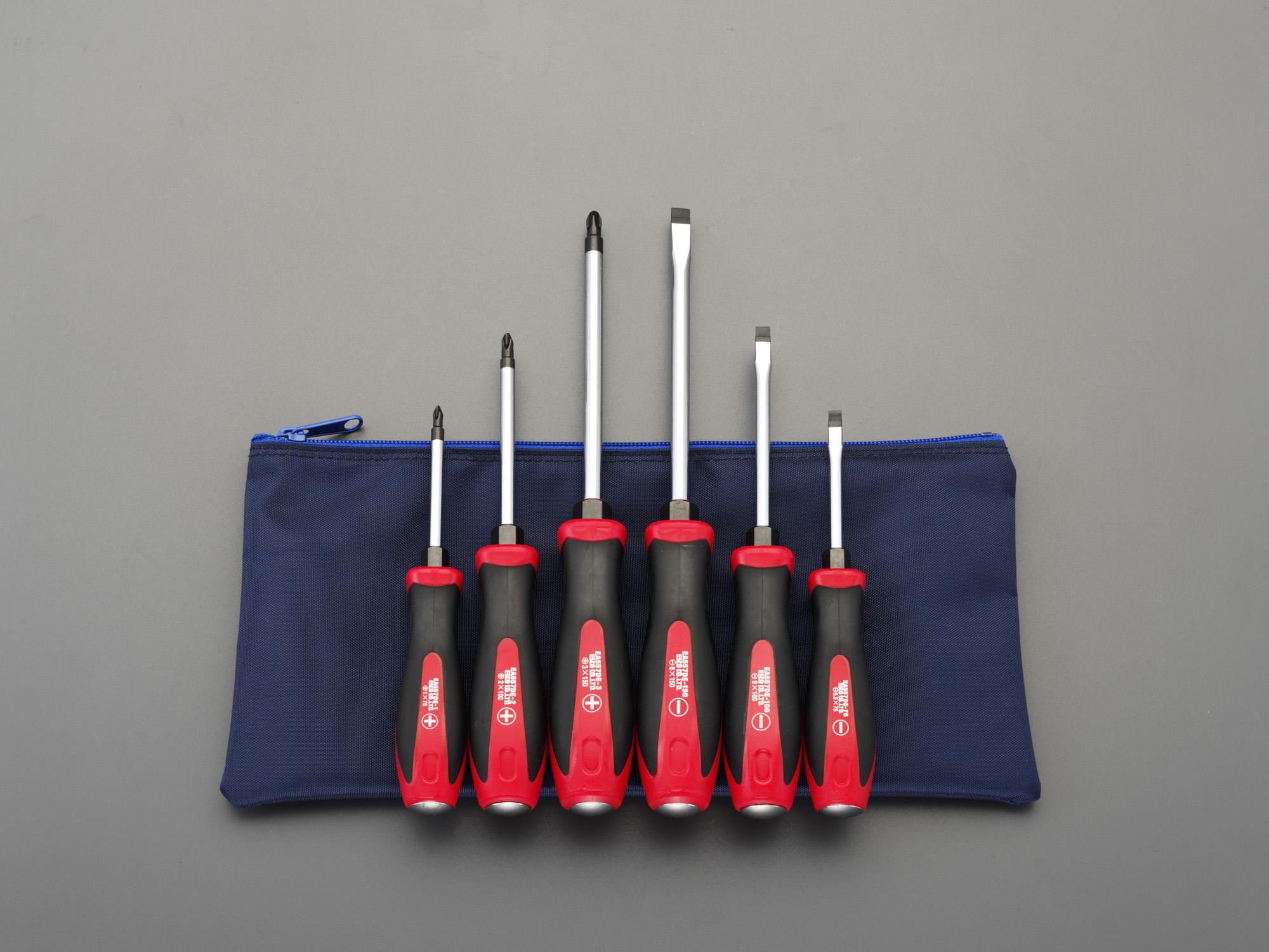 ESCO 6-Piece Driver Set, Through-Handle with Hex End/Case Included EA557DE-600