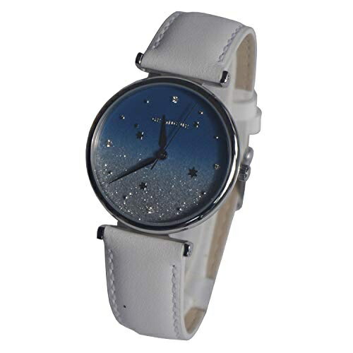 [Grandeur] GRANDEUR Glitter Gradation Watch Women's Wristwatch Genuine Leather (Calf): White ESL080W1