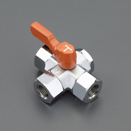ESCO Rc3/8 Three-Way Four-Face Mini Ball Valve EA425BZ-3