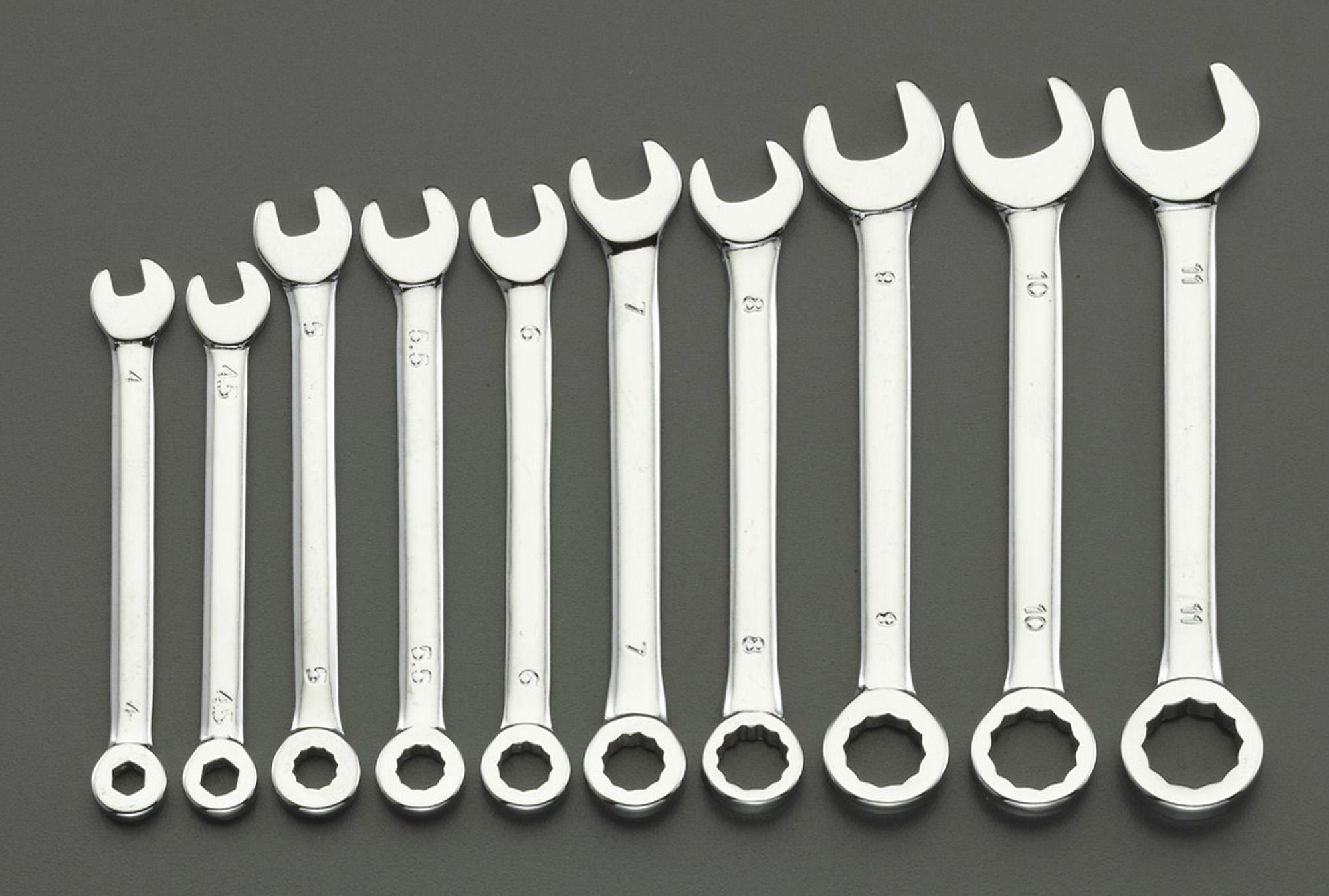 10-piece set / 4-11mm open-end wrench