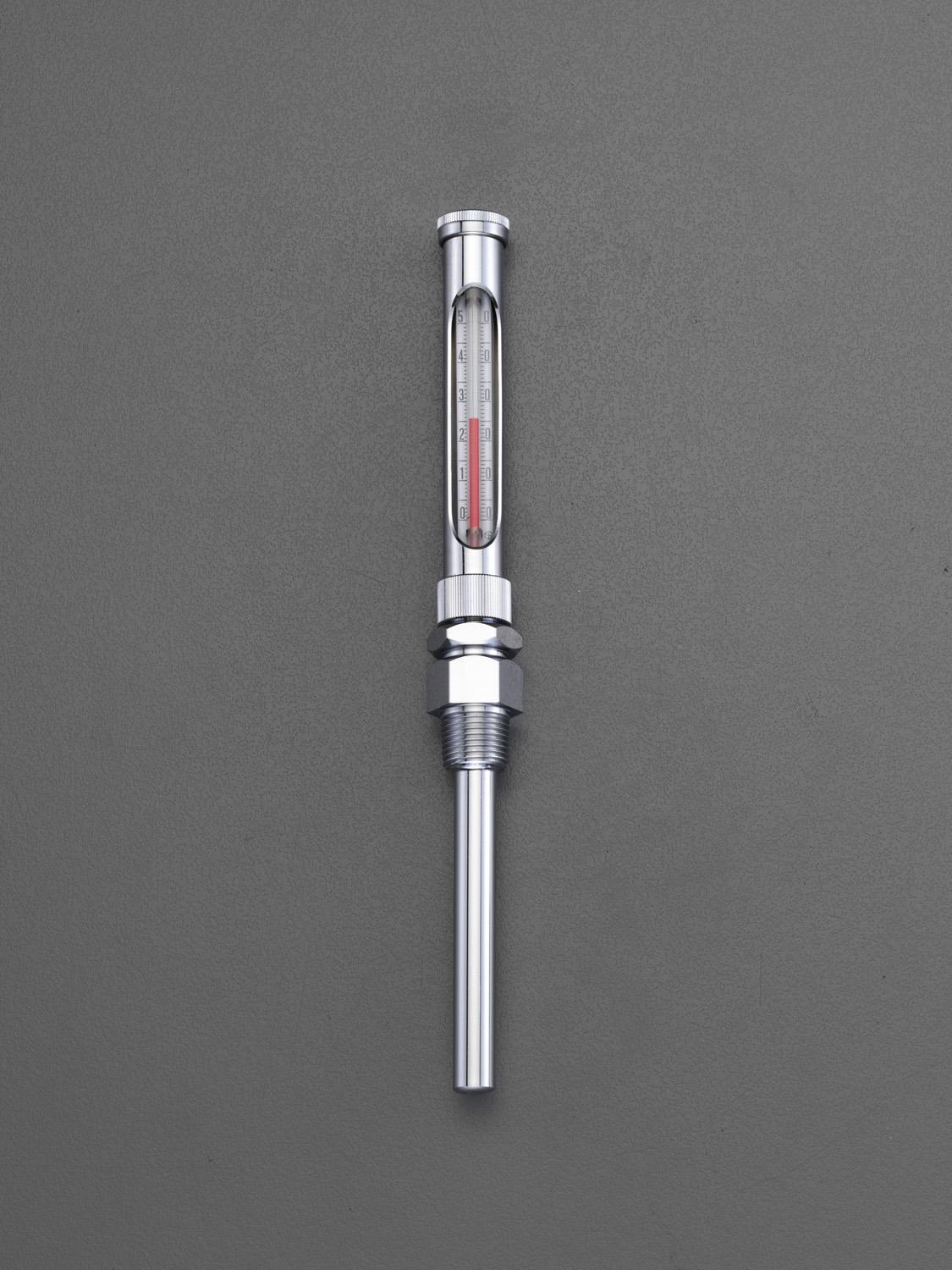 ESCO -20 to 50°C/100mm Thermometer with Round Protective Frame (Straight Type) EA727AD-2