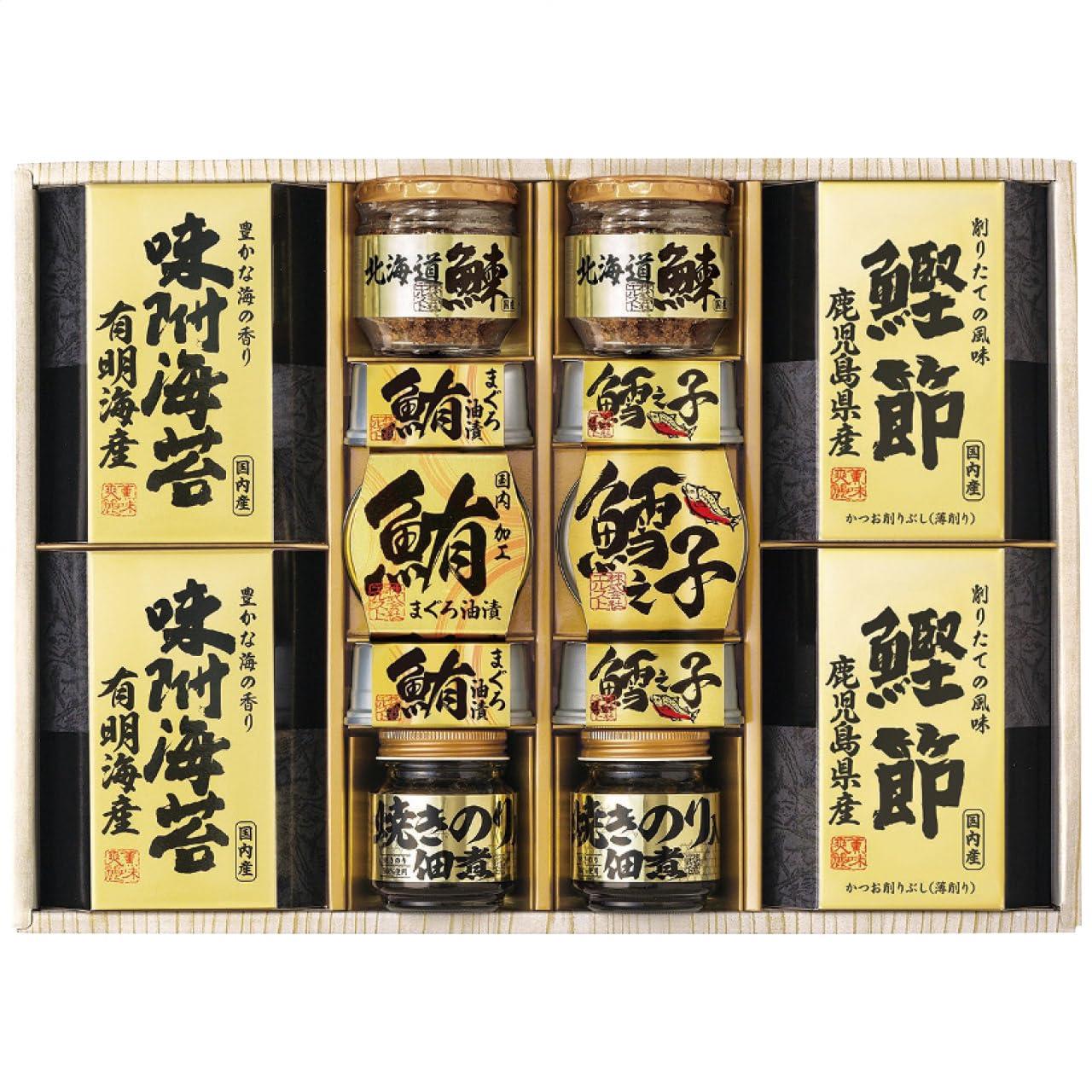 Delicious Delights Assortment 5877-100 Japanese-Style Gift Set Featuring Carefully Selected Domestic Specialties 9238-088