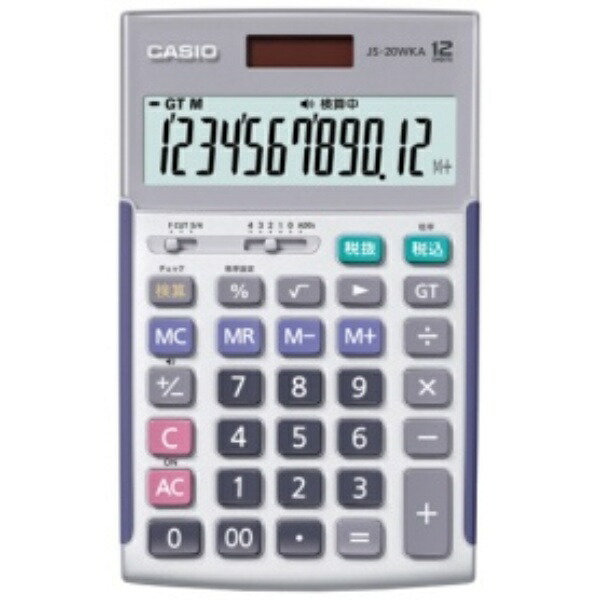 Casio Professional Business Calculator 12-Digit Just Type Silver JS-20WKA-SR-N 1 unit