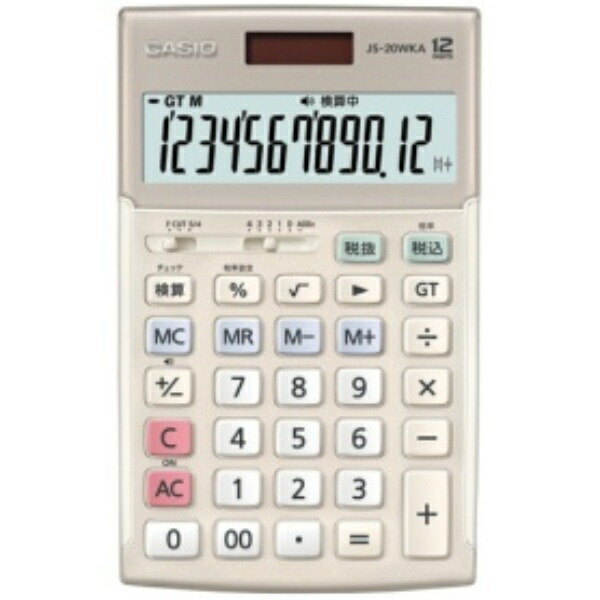 Casio Professional Business Calculator 12-Digit Just Type Gold JS-20WKA-GD-N 1 unit